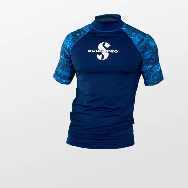 RASH GUARDS – moški – kratki rokav UPF UV zaščitna oblačila SCUBA.si