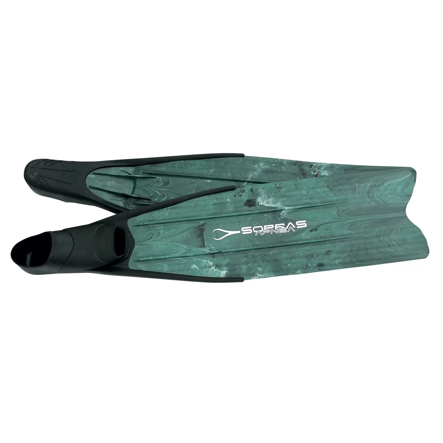 Plavuti X-Race marmorno zelene (medium) Apnea in podvodni ribolov SCUBA.si